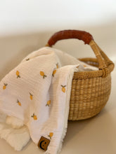 Load image into Gallery viewer, Lemons Embroidered Muslin Lovey