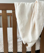 Load image into Gallery viewer, Ecru Embroidered Floral Muslin Lovey