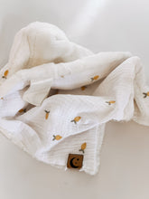 Load image into Gallery viewer, Lemons Embroidered Muslin Lovey