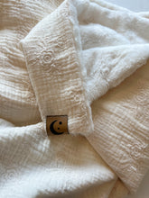 Load image into Gallery viewer, Ecru Embroidered Floral Muslin Lovey