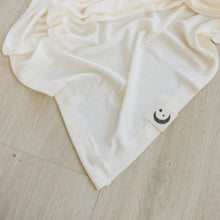 Load image into Gallery viewer, Cream Ribbed Bamboo Swaddle