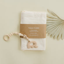 Load image into Gallery viewer, Cream Ribbed Bamboo Swaddle