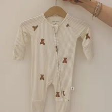 Load image into Gallery viewer, Bamboo Zip Pajamas | Teddy