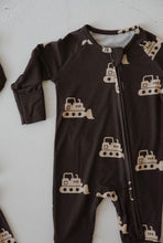 Load image into Gallery viewer, Bamboo Zip Pajamas | Bulldozer