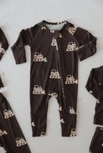 Load image into Gallery viewer, Bamboo Zip Pajamas | Bulldozer