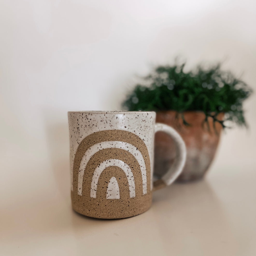 Rainbow Pottery Mug