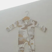 Load image into Gallery viewer, Bamboo Zip Pajamas | Camo 2.0