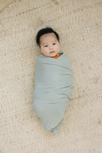 Load image into Gallery viewer, Slate Ribbed Bamboo Swaddle