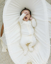 Load image into Gallery viewer, Cream Ribbed Bamboo Swaddle