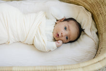 Load image into Gallery viewer, Cream Ribbed Bamboo Swaddle