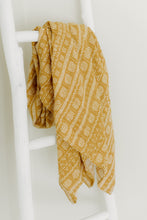 Load image into Gallery viewer, Bamboo Muslin Swaddle - Mustard Mudcloth